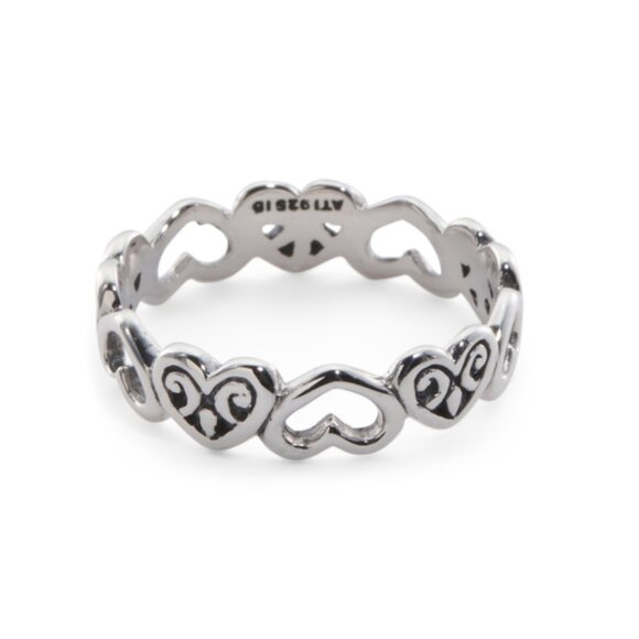 ANNIKA WITT Jewelry - ANNIKA WITT Silver Made In Bali Sterling Silver Oxidized Multi Heart Band Ring